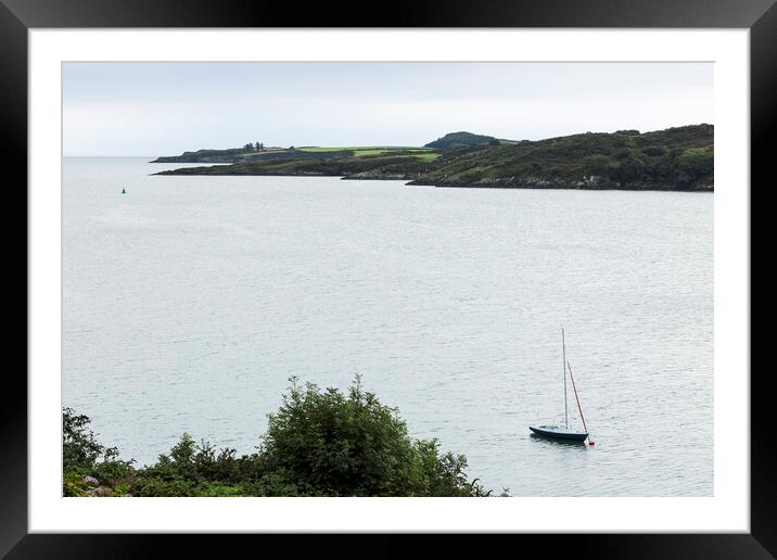 Boat moored in Glandore harbour, County Cork Irela Framed Mounted Print by Phil Crean