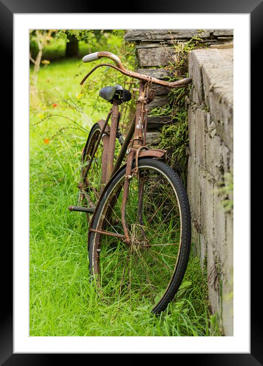 Rusty old bicycle, West Cork, Ireland Framed Mounted Print by Phil Crean