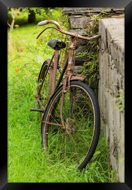 Rusty old bicycle, West Cork, Ireland Framed Print by Phil Crean