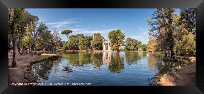 Asclepius Greek Temple in Villa Borghese, Rome Italy Framed Print by Frank Bach