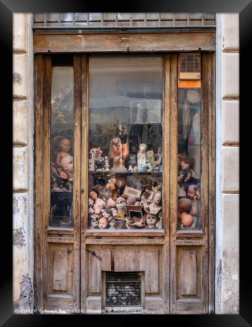 Ospedale delle Bambole doll repair shop in Rome, Italy Framed Print by Frank Bach