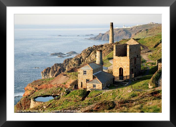 Levant Mine Framed Mounted Print by Andrew Ray