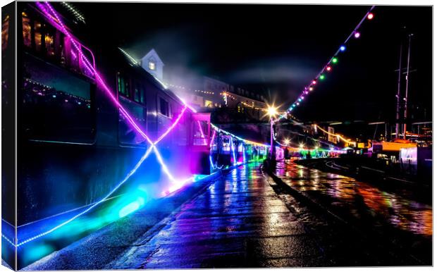 Train of Lights, Dartmouth Canvas Print by Maggie McCall