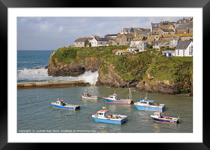 Port Isaac Framed Mounted Print by Andrew Ray