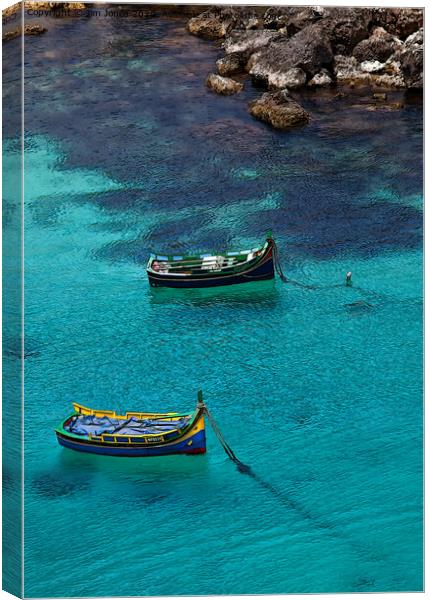 Crystal clear Maltese water Canvas Print by Jim Jones