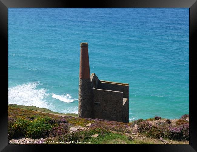 Wheal Coates from above Framed Print by Nathalie Hales