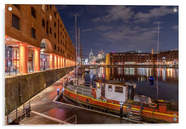 Royal Albert Dock, Liverpool Acrylic by Dave Wood