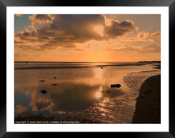 Sussex Coastal Sunset Framed Mounted Print by Mark Ward