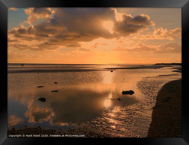 Sussex Coastal Sunset Framed Print by Mark Ward
