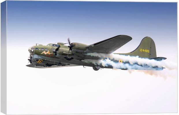 B17 bomber tribute to the fallen Canvas Print by David Stanforth
