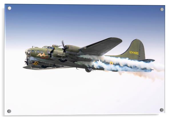 B17 bomber tribute to the fallen Acrylic by David Stanforth