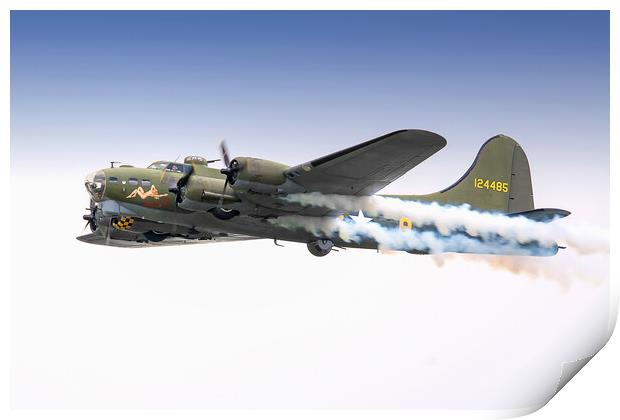 B17 bomber tribute to the fallen Print by David Stanforth