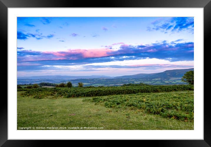 Sunset over Brecon Framed Mounted Print by Gordon Maclaren