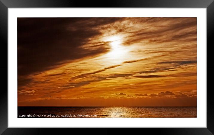 Sunset Over Rye Coast Framed Mounted Print by Mark Ward