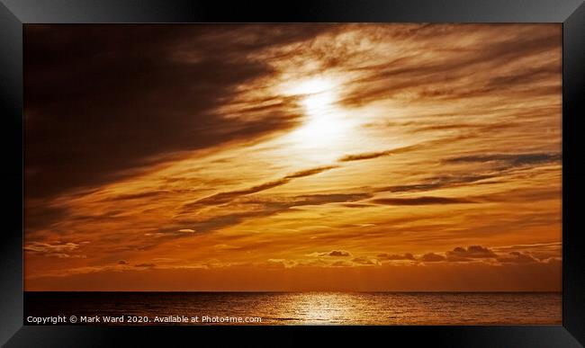 Sunset Over Rye Coast Framed Print by Mark Ward