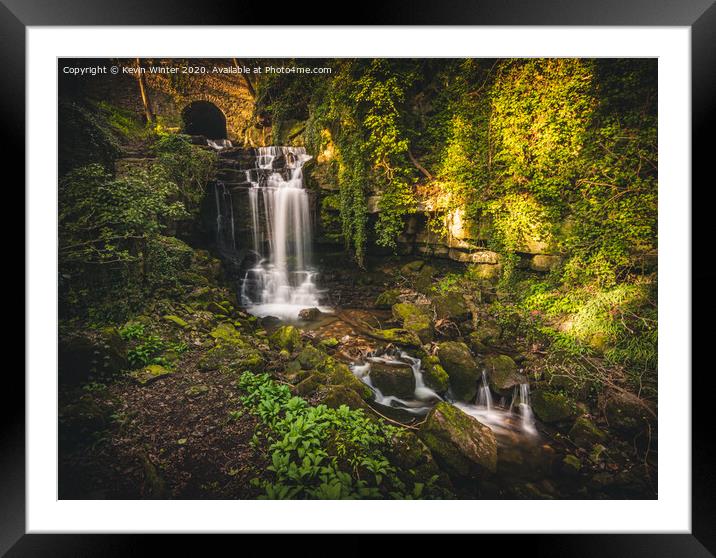 Wensley Falls Framed Mounted Print by Kevin Winter