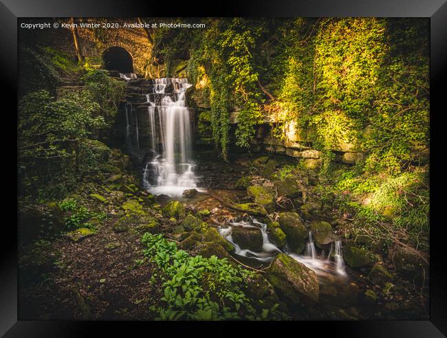 Wensley Falls Framed Print by Kevin Winter
