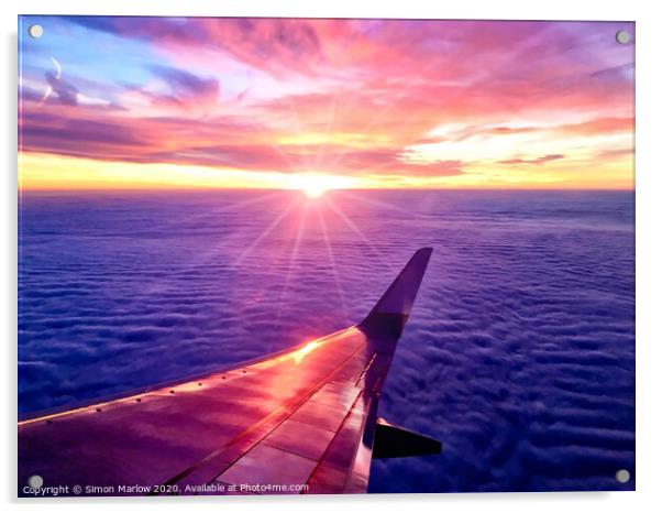 Aerial Symphony of Sunrise Acrylic by Simon Marlow