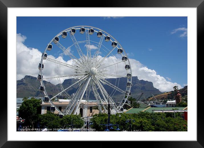 Cape Wheel, V&A Waterfront, Cape Town, SA Framed Mounted Print by Rika Hodgson