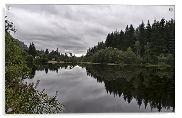 Scottish loch Acrylic by Sam Smith