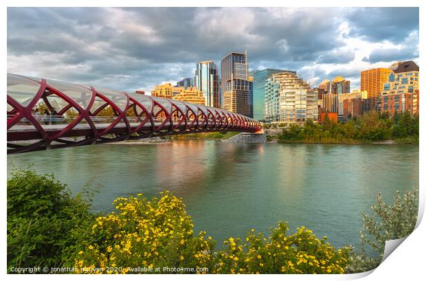 bridge to Calgary Print by jonathan nguyen