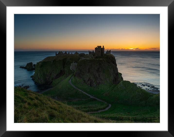 Dunnottar Castle. Framed Mounted Print by Tommy Dickson