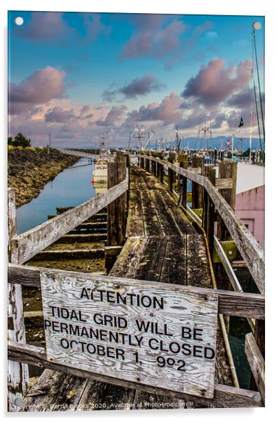 Tidal Grid Sign Acrylic by Darryl Brooks