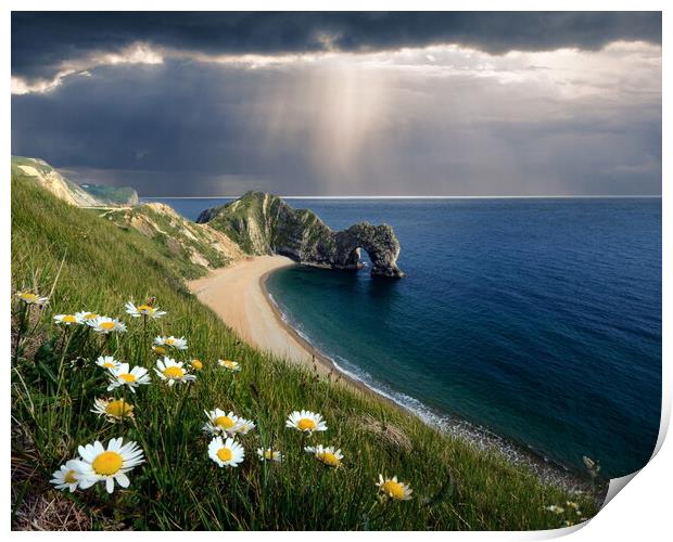 Durdle Door Landscape Print by David Neighbour