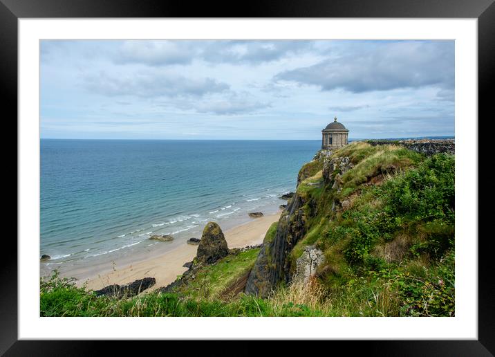"Cliffside Marvel: Mussenden Temple" Framed Mounted Print by KEN CARNWATH