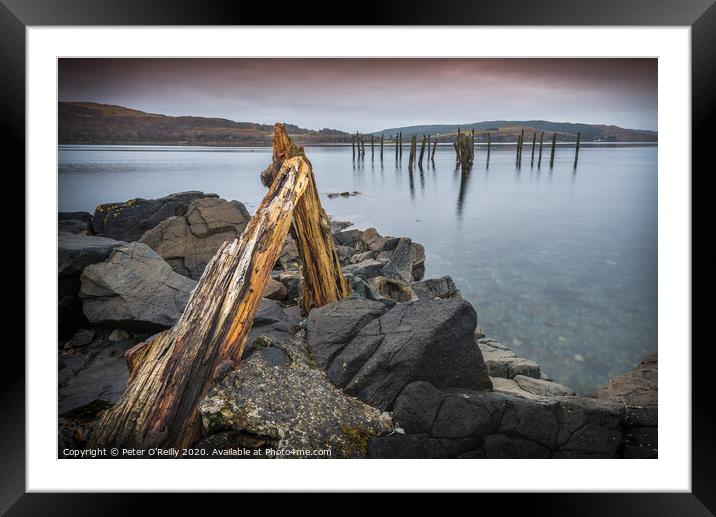 Remains of the Pier Framed Mounted Print by Peter O'Reilly