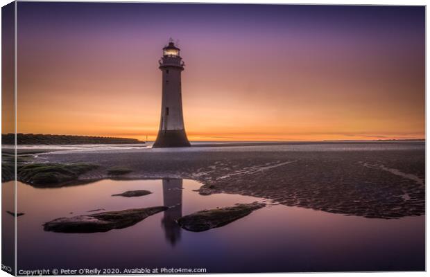 New Brighton Lighthouse Canvas Print by Peter O'Reilly