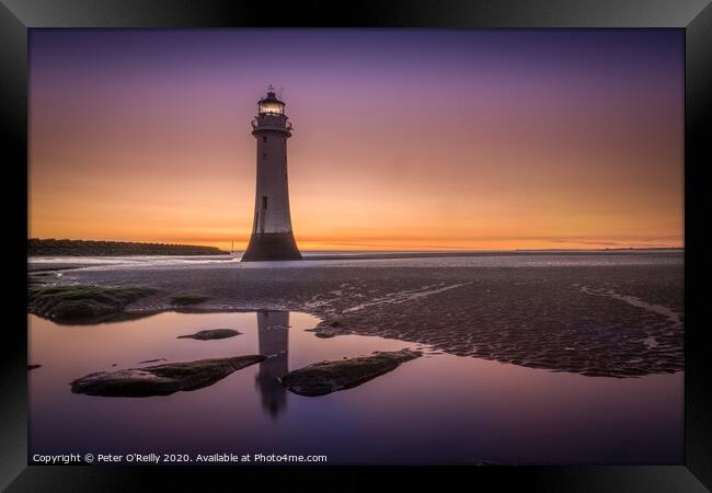 New Brighton Lighthouse Framed Print by Peter O'Reilly