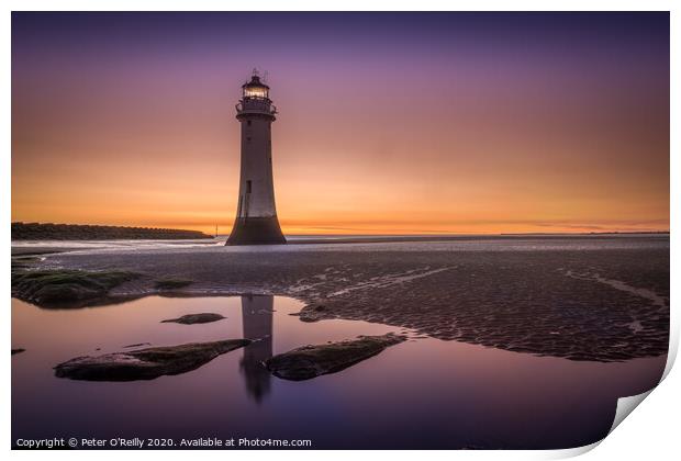 New Brighton Lighthouse Print by Peter O'Reilly