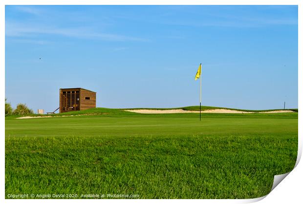 Quinta do Lago Golf Course and Birdwatching Tower Print by Angelo DeVal