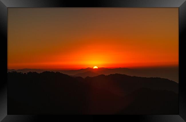 Beautiful Sunrise Framed Print by Ambir Tolang