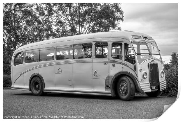 Bristol L6B Coach - Black and White Print by Steve H Clark