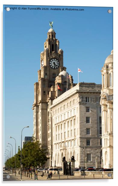 Majestic Liver Bird Clock Tower Acrylic by Alan Tunnicliffe