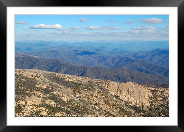 View from the Horn - Mt Buffalo Framed Mounted Print by Laszlo Konya