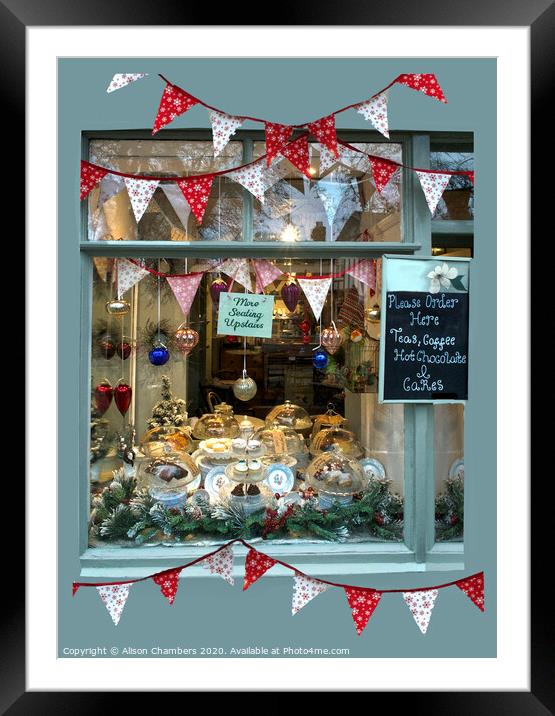 Pretty English Tearoom Framed Mounted Print by Alison Chambers
