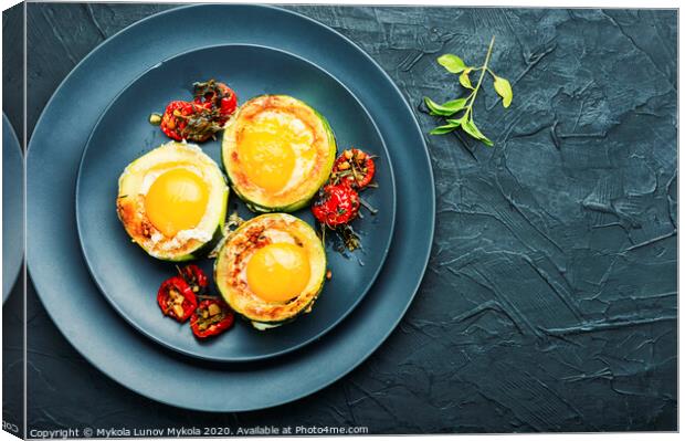 Scrambled eggs on frying pan Canvas Print by Mykola Lunov Mykola