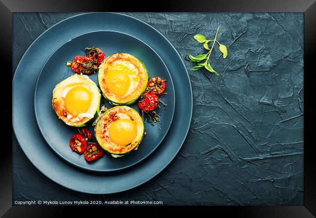 Scrambled eggs on frying pan Framed Print by Mykola Lunov Mykola