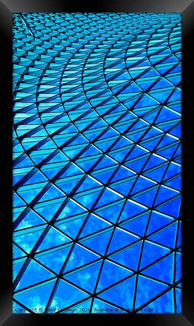  steel glass roof, full framed pattern Framed Print by Hanif Setiawan