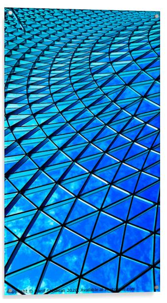  steel glass roof, full framed pattern Acrylic by Hanif Setiawan