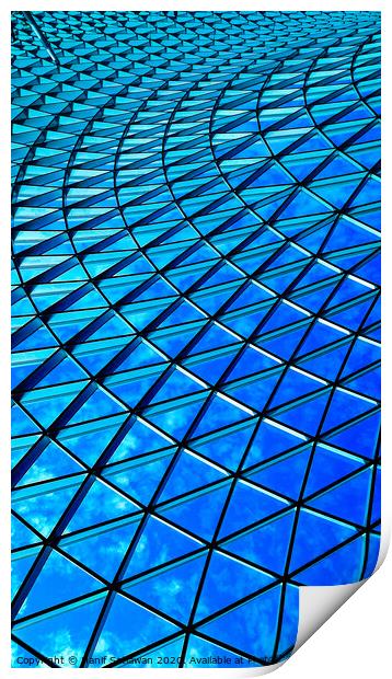  steel glass roof, full framed pattern Print by Hanif Setiawan