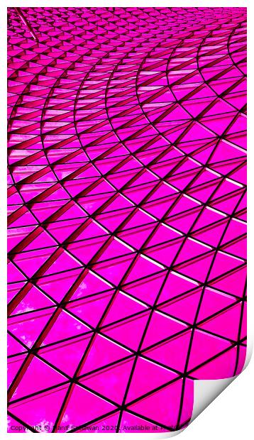  steel glass roof, full framed pattern Print by Hanif Setiawan