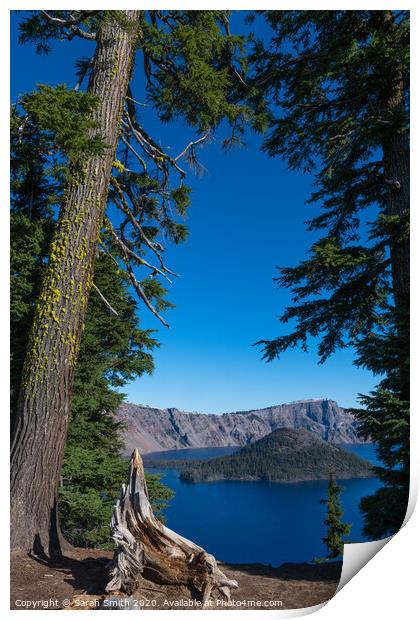 Crater Lake Framed Print by Sarah Smith