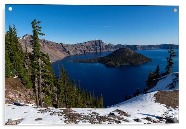 Crater Lake National Park Acrylic by Sarah Smith