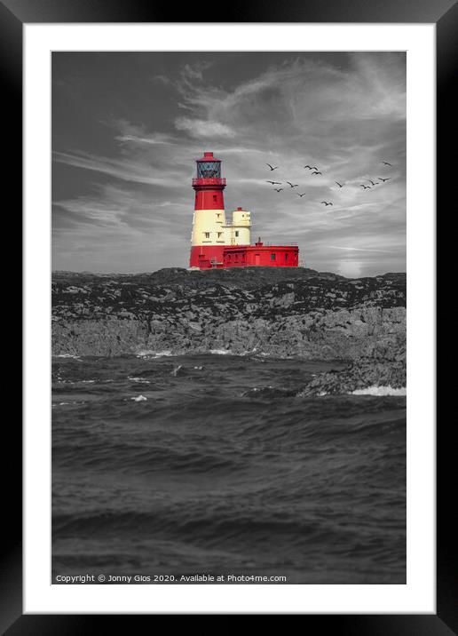 The Lighthouse on Farne Island  Framed Mounted Print by Jonny Gios