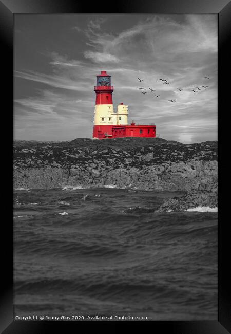 The Lighthouse on Farne Island  Framed Print by Jonny Gios
