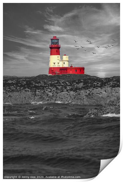 The Lighthouse on Farne Island  Print by Jonny Gios